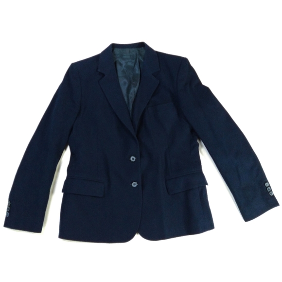 Vintage 100% Wool Worthington Fully Lined Blue Single Breasted Winter Blazer - Picture 2 of 7